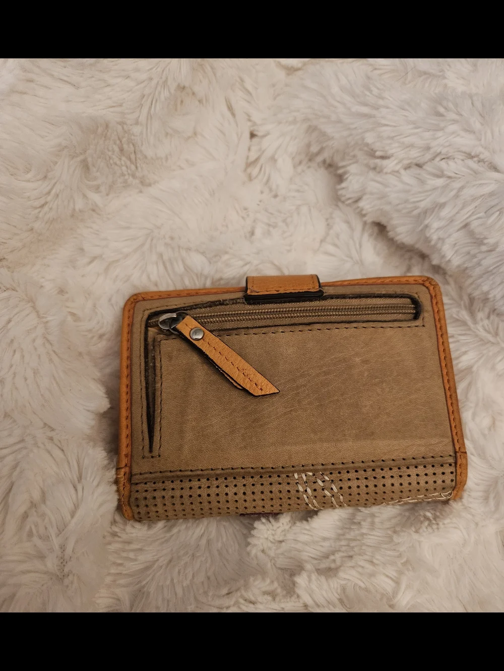 Fossil☆Vintage Floral Leather Wallet